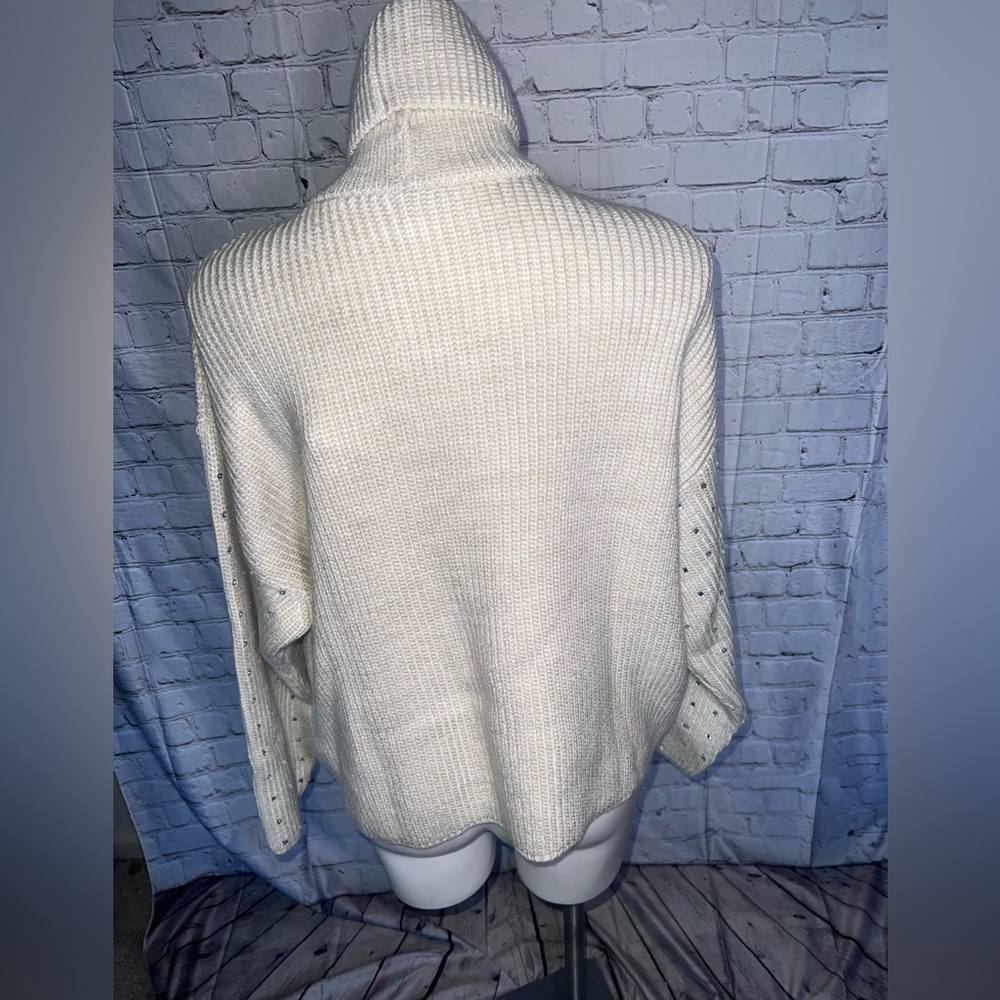 MANGO RHINESTONE TURTLENECK SWEATER - Picture 9 of 13